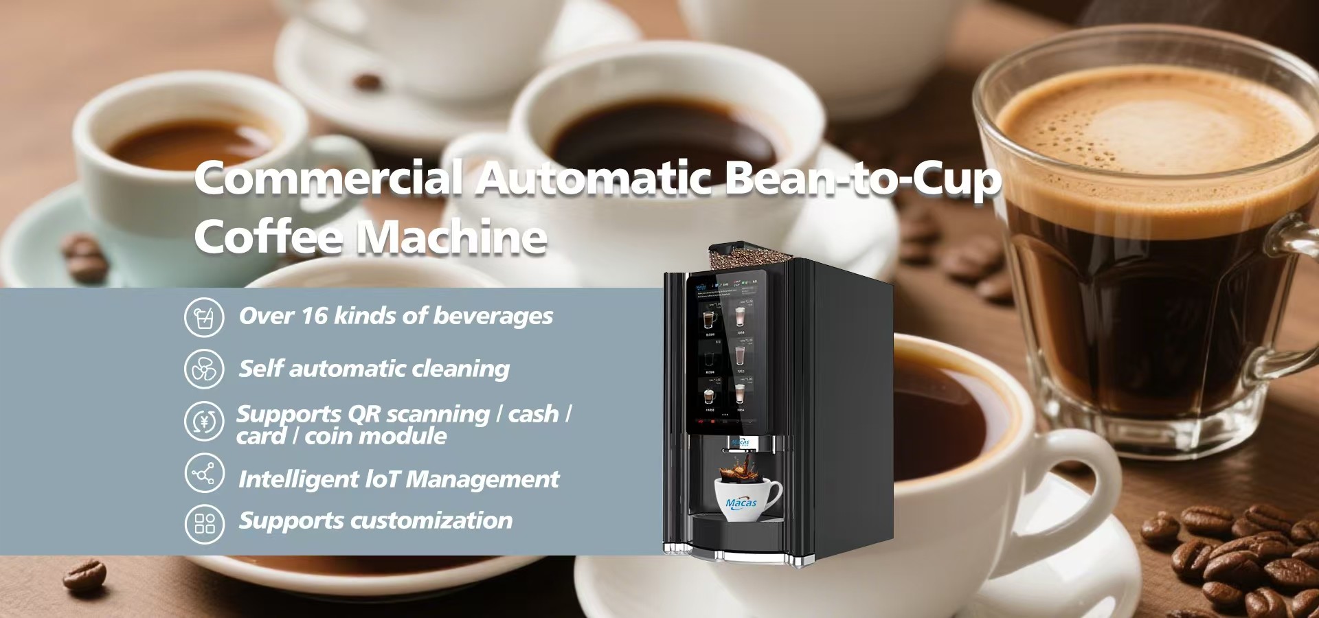 품질 상업용 커피 판매 기계 공장