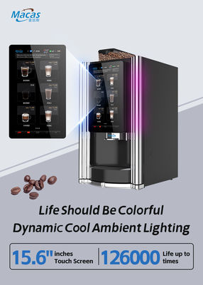 주문 상업용 커피 판매 기계 220V/50-60Hz 57Kg 15.6인치 터치 스크린 MOQ 2 유닛 IOT 지원 온라인 제품